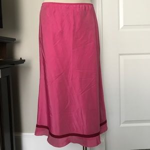 Banana Republic pink silk bias skirt sz 8